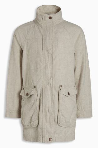 Neutral Linen Blend Jacket (3-16yrs)